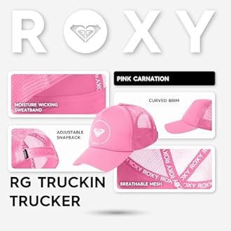 Roxy Girls Truckin Trucker Hat – Adjustable Summer Cap for Girls, Lightweight and Breathable with Mesh Back