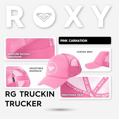 Roxy Girls Truckin Trucker Hat – Adjustable Summer Cap for Girls, Lightweight and Breathable with Mesh Back