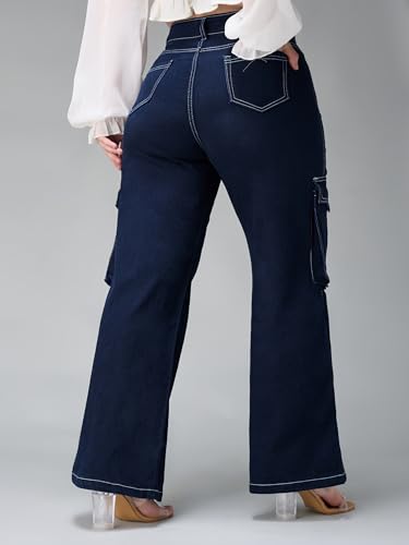 Image of Miss Chase A+ Women's Bootcut High Rise Regular Length Stretchable Denim Jeans