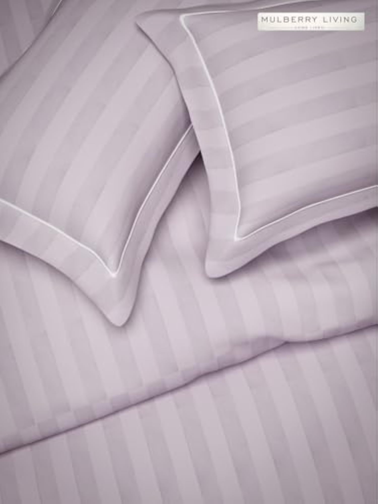 Elysian Stripes Queen Size 300TC Bedsheet, 100% Cotton
