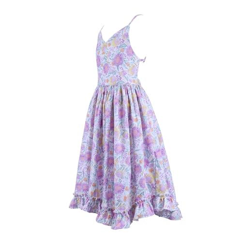 Girls' 2T-14 Casual Sundress Summer Autumn Clothes Cotton Floral Dress2