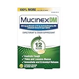Mucinex Cough Suppressant and Expectorant, DM 12 Hr Relief Tablets, 600 mg, Multicolor, 40 Count