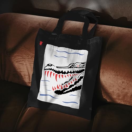 Image of ZORI Black Tote Bag With Pocket Printed Designed Canvas Tote Bags For Women large capacity,Tote bag For Shopping, College, Travel, More Canvas Handbag For Unisex Bag