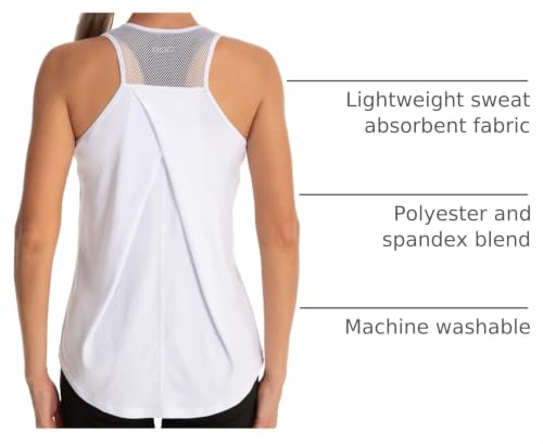 Image of Aeuui Womens Workout Tops for Women Racerback Tank Tops | Sleeveless, Crew Neck, Mesh Back, Lightweight, Breathable, Stretchy, Soft, Moisture Wicking, Yoga Athletic Running Gym Shirts