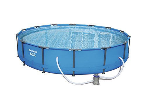 Image of Bestway Steel Pro MAX Swimming Pool, 10220 Litres, Blue, 14 ft x 33-Inch/4.27 m x 84 cm