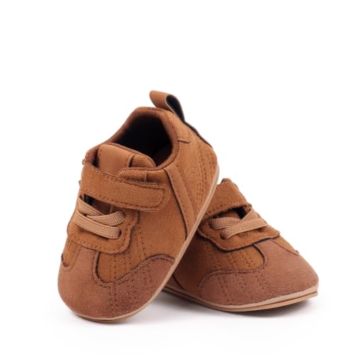 Image of Baby Boys Girls Sneakers Toddler Non-Slip Soft Rubber Sole First Walking Shoes Infant Newborn Crib Dress Shoes
