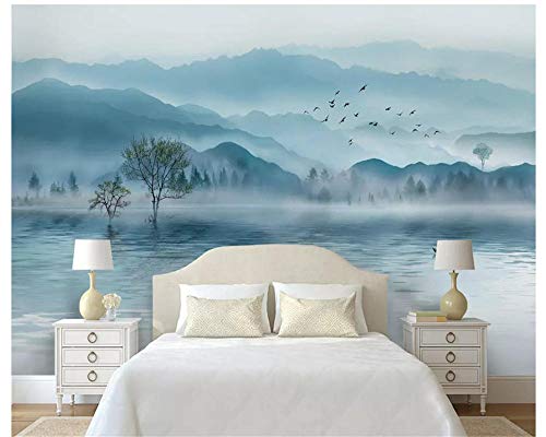 Benutzerdefinierte Tapete Luxus Atmosphäre künstlerische Tinte Landschaft neue chinesische TV-Sofa Hintergrund Papel de Parede 3D-Tapete -