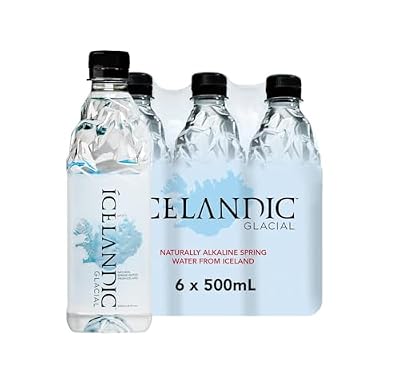 Icelandic Glacial Natural Spring Alkaline Water, 500 ml / 16.9 Fl Oz (Pack of 6)