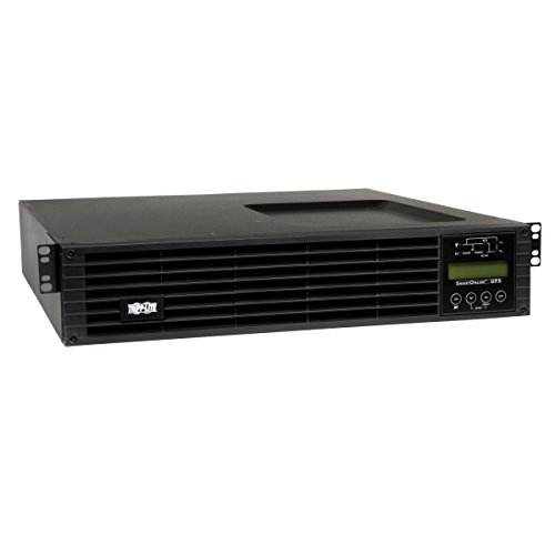 Tripp Lite 2200VA Smart Online UPS Back Up, 1800W Double-Conversion, Extended Run Option, 2U Rackmount, LCD, USB, DB9, 2 Year Warranty & $250,000 Insurance (SU2200RTXLCD2U),Black