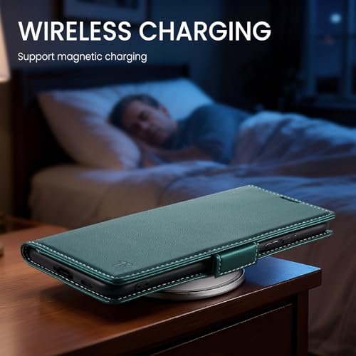 Tenifly for Samsung Galaxy S22 Plus Case Wallet with RFID Blocking Card Holder, PU Leather Kickstand Protective Flip Phone Cover Fit for Galaxy S22 Plus 6.6", Bluish Green by Tenifly - Used condition - Image 6