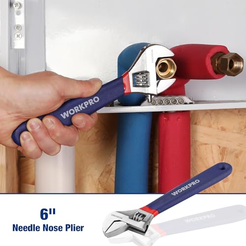 WORKPRO Home Tool Kit, 100 Piece Kitchen Drawer Household Hand Tool Set with Easy Carrying Pouch