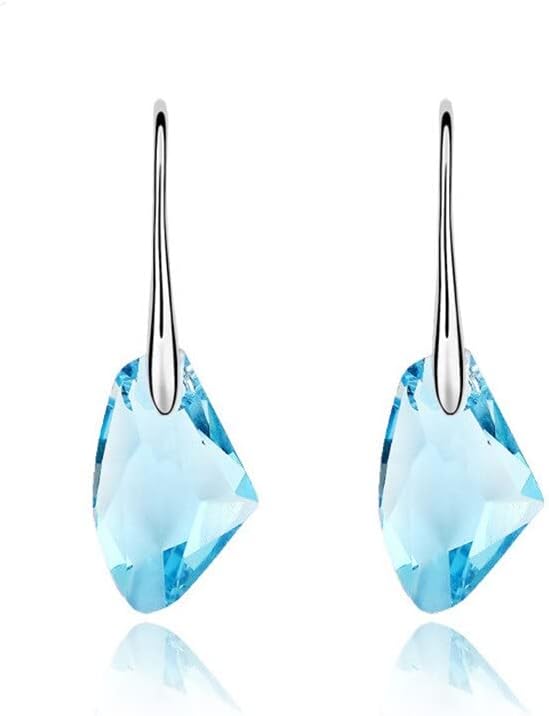 stainless steel earrings long earrings women elegant irregular crystal earring bridal wedding drop earring colorful jewelry