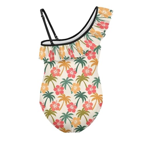 Image of Girls Swimsuit One Piece Ruffle Swimsuit Non-Slip Straps UPF 50+ for Girls Size 3-14 Years