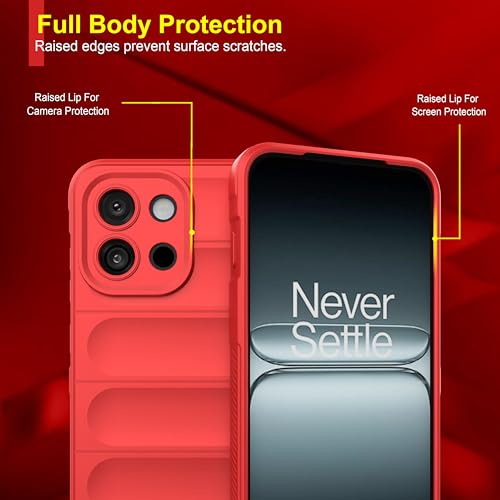 Image of Zapcase Back Case Cover for OnePlus 13s | Compatible for OnePlus 13s Back Cover | Liquid Silicon Magic Case with Camera Protection | Red