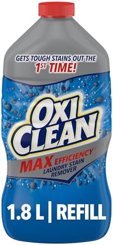 OxiClean Max Efficiency Laundry Stain Remover Spray Refill, Effective on Grease, Blood, Wine Stains and More - Colour Safe, Chlorine Bleach-Free, 1.9L