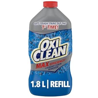 OxiClean Max Efficiency Laundry Stain Remover Spray Refill, Effective on Grease, Blood, Wine Stains and More - Colour Safe, Chlorine Bleach-Free, 1.9L