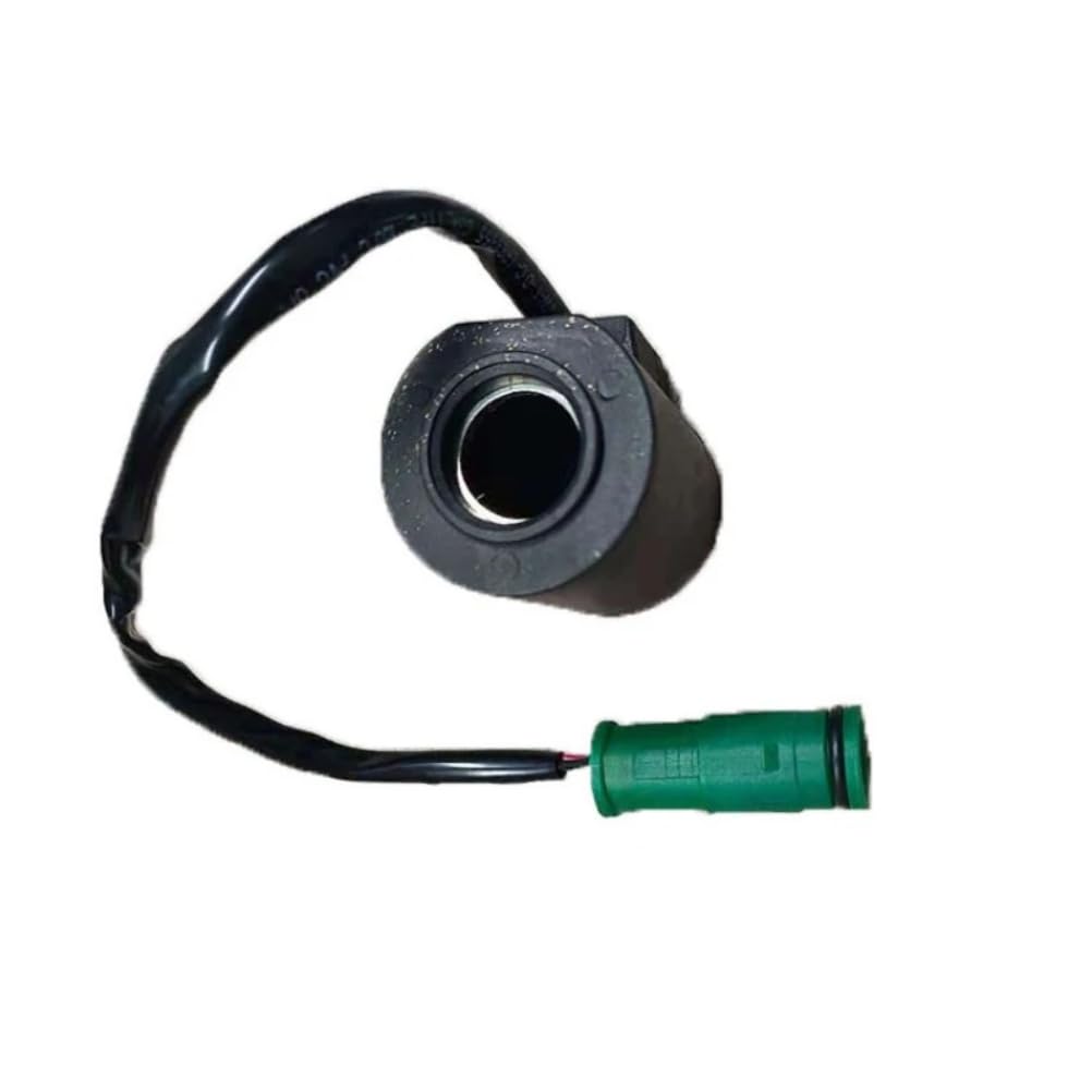 24V Solenoid Coil, Compatible with EC Wheeled Excavator EC140 EC180B EC210 EC210B EC240 EC240B EC290 EC460, 24V 14527267, Excavator Hydraulic System Replacement Parts