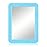 ARTLYMERS Magnetic Locker Mirror, 5x7 Real Glass Small Mirrors for Locker with Magnetic Backing, for School Locker, Bathroom, Household Refrigerator, Locker Accessory (Blue)