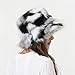 Fuzzy Bucket Hat Y2k Fashion Warm Winter Hat Fluffy Furry Plush Faux Fur Hats Fishing Hat Bucket Hats for Women 2025 Black White