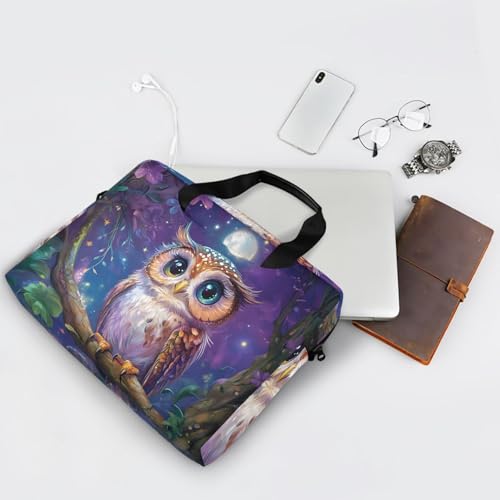 Maletín para portátil ALAZA Moon Tree Owl púrpura 13-15.6 pulg miniatura 7
