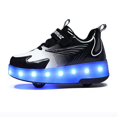 Image of Spider Roller Skates Light up Shoes with USB Chargable Led Sport Sneaker for Boys Girls Kids Birthday Thanksgiving Christmas Day Best Gift