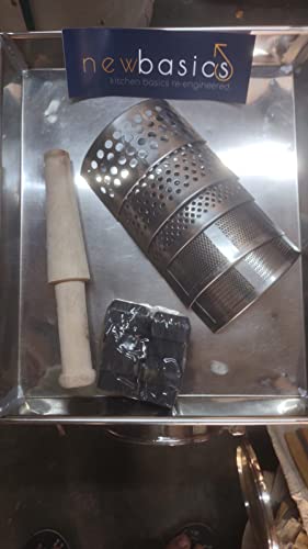 newBasics Stainless Steel Commercial Mixer Masala Grinder - Gravy Machine - Dal Grinder - Ginger Garlic Paste Maker (1 HP (20 Kgs/hr))