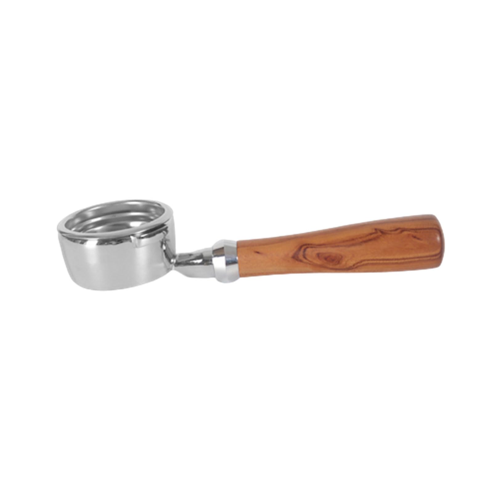 Elnwnnkc 58mm Coffee Bottomless Portafilter Handle Detachable Espresso Portafilter with Filter Basket & Wooden Handle Coffee Filter Espresso Machine Part