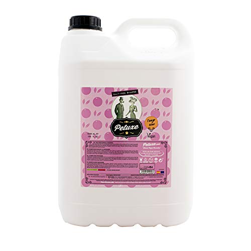 PETUXE Champú de Mandarina Sin Sal para Perros y Gatos | pH Neutro y Alta Hidratación | Todas Las Razas | Reduce Las Manos Irritadas | Vegano | 5 L