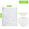 Opaza Sacchetti Sottovuoto, Jumbo [130x100 cm] Buste Sacchi Sottovuoto Salvaspazio Grandi per Vestiti, Piumoni,Abiti (4 Pezzi)