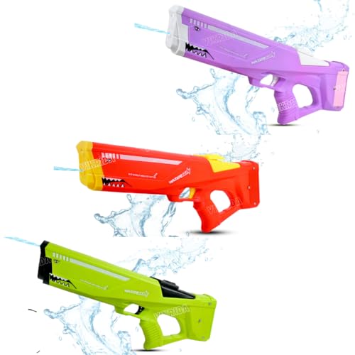Image of VikriDA Big Size (44 * 13cms) Holi Electric Pichkari Water Gun with Dual Rechargeable Battery for Kids, 600CC & Excellent Range 40FT,Automatic High-Pressure Water Gun - Multicolor