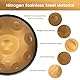 ASTEMAN D-Moll Handpan, 22 Zoll, mit 9 Noten, inklusive Rucksack, Kurs, Fingerpicks, Ständer, Reinigungstuch und zwei Schlägel.(Light Gold, 432)