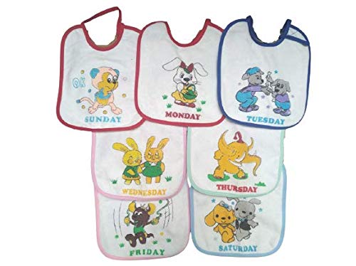 Baby Button Bibs/Apron Cute Multi Print|with Tich Button| Waterproof Bib Set-image-5