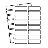 STARLIBOO Color-Coding Removable Labels, Rectangular 1 x 3'' Freezer Labels for Organizing, Tear-Resistant No Residue, Removable Labels for Food Containers (240Pcs), Black Border