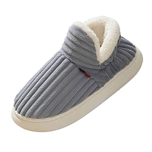 Mens Fuzzy Slippers Autumn and Winter Cozy Indoor Outdoor Fashion Solid Color Comfortable Non Slip Warm Shoes
