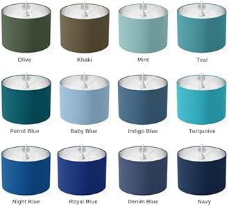 Lampshade for Table Lamp, Ceiling Drum Lampshade, Plain Lamp Shade, Modern Standard Cotton Fabric Floor Pendant 15cm 20cm 25 cm 30cm 35 cm 40cm Cream Brown Yellow Orange Red Pink Green Blue Lampshade