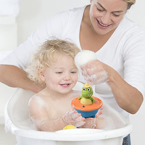 Katutude Juguete de baño de bebé lindo cocodrilo spray de agua juguete de baño 4 modos spray agua cocodrilo juguete de baño aspersor de baño juguete con luz LED bebé bañera juguete para niños pequeños