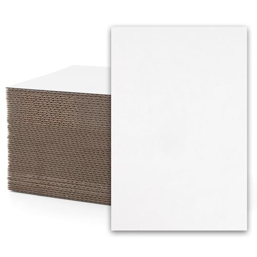 Image of Mat Board Center, 50 Pack 6x9 Inch Corrugated Cardboard Sheets
