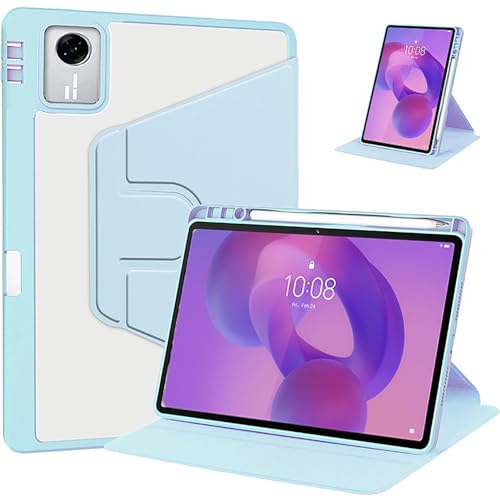 For Vaele�P�[�X Lenovo Idea Tab (ZAFR0046JP) �Ή��ی�P�[�X 11�C���` �I�[�g�X���[�v�@�\�t�� �X�^���h�@�\ 3�̊p�x���� ���^�y�� �ω��� �Ϗ� �ϏՌ� �^�u���b�g�J�o�[�i���C�g�u���[�j