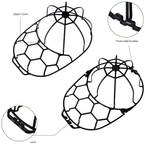 miaomiao Cap Waschmaschinen Form, Cap Washer, Basecap Waschgestell Hat Waschen, Kappe Waschschutz Halter für Erwachsene und Kinder (Schwarz)