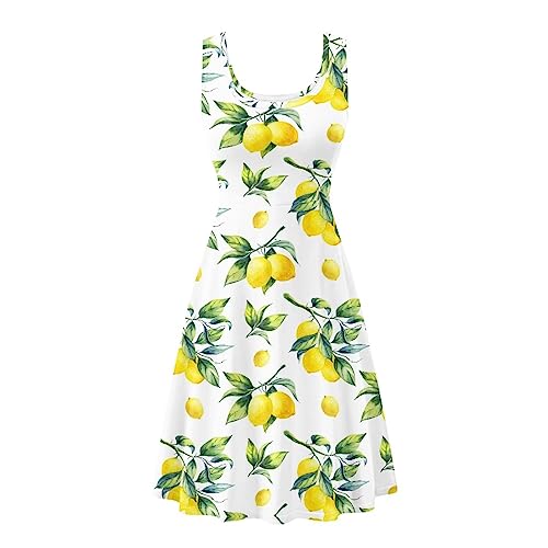 Image of Womens Plus Size Summer Dresses Halter High Waist Sleeveless Casual Midi Dress XS-4XL