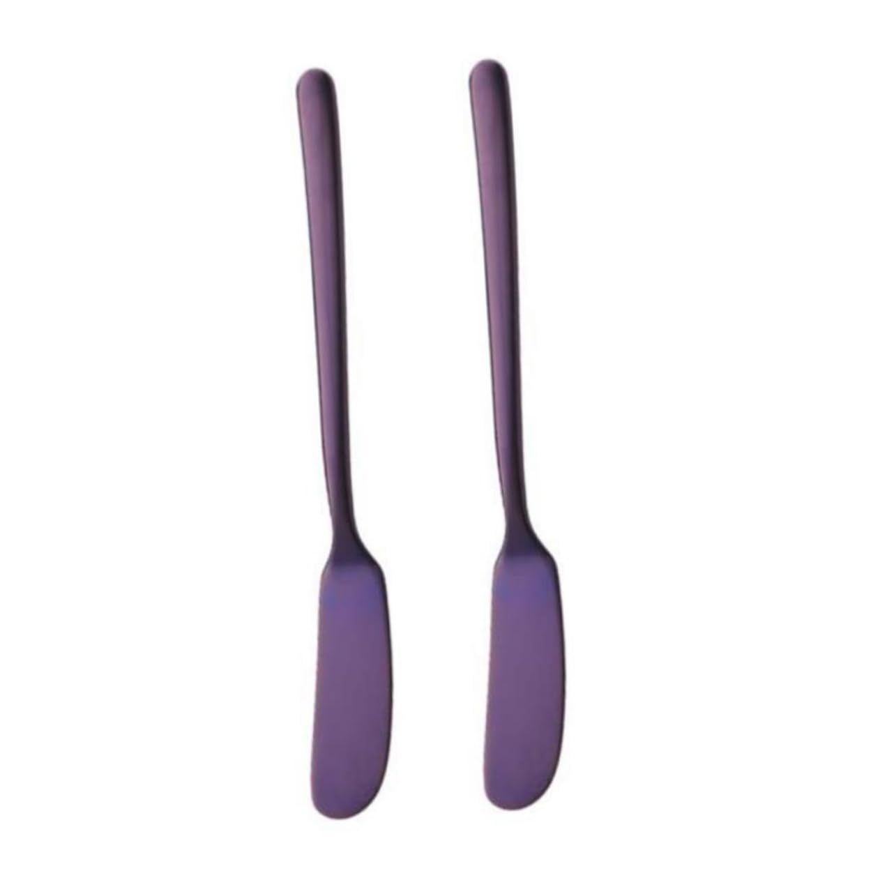 PRETYZOOM 2-piece Stainless Steel Butter Knife Cheese Spreader Jam Wiper Multi-function Cheese Slicer Perfect for Baking (dark)