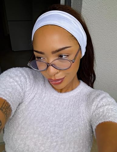 Image of Slocyclub Fashion Oval Blue Light Blocking Glasses for Women Men Vintage Oval Small Frame Eyeglasses Retro Glasses, Grey