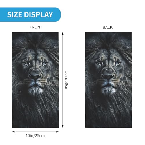 Lion Gothic Negro Oscuro Gaiter Cuello Cubreboca para Mujeres y Hombres, Mascarilla de Cuello para Motocicleta, Ciclismo, Esquí, Fiesta miniatura 3