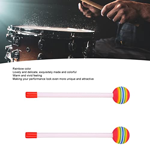 2 baquetas para niños, baquetas de batería coloridas con cabeza suave de EVA, accesorios para instrumentos musicales para práctica rítmica y uso en aulas miniatura 3