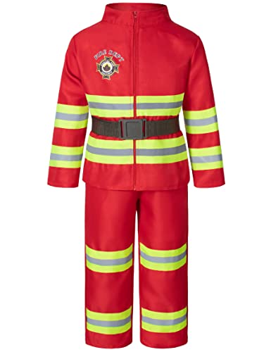 Disfraz Completo Jefe Bombero Niño Rojo 3-9 Años miniatura 7