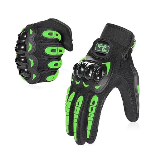 LMDO Gants de moto pour homme respirants pour motocross moto Maille respirante (R-02-Green,M)