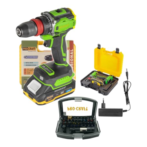 Procraft PA18PRO DFR 1B C Perceuse visseuse sans fil 20 V 30 Nm Brushless + 1x batterie 2 0 Ah + Perceuse visseuse - vue 2