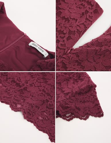 Image of GRACE KARIN Cocktail Dresses for Women Cap Sleeve Lace Dress