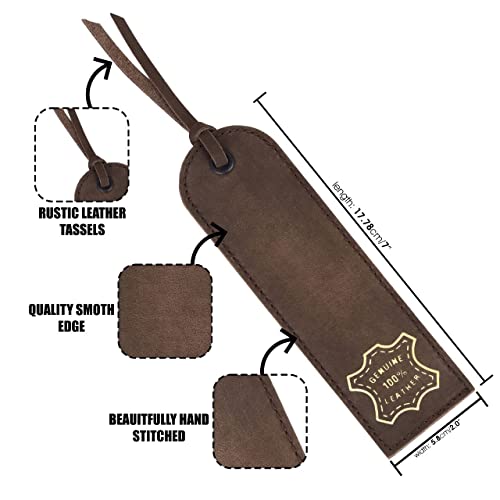 SHADOW DANCE UK Leather Bookmark Handmade, Genuine Leather Bookmarks for Women & Men - Image 3