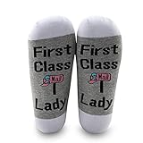 MBMSO Mail Lady 2 Pairs First Class Mail Lady Socks Postal Worker Gift Mail Carrier Gift for Women